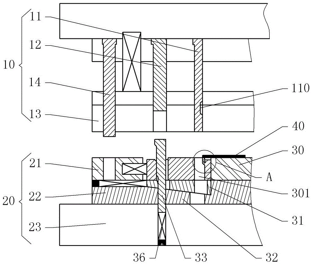 Punching synchronous burr removing equipment