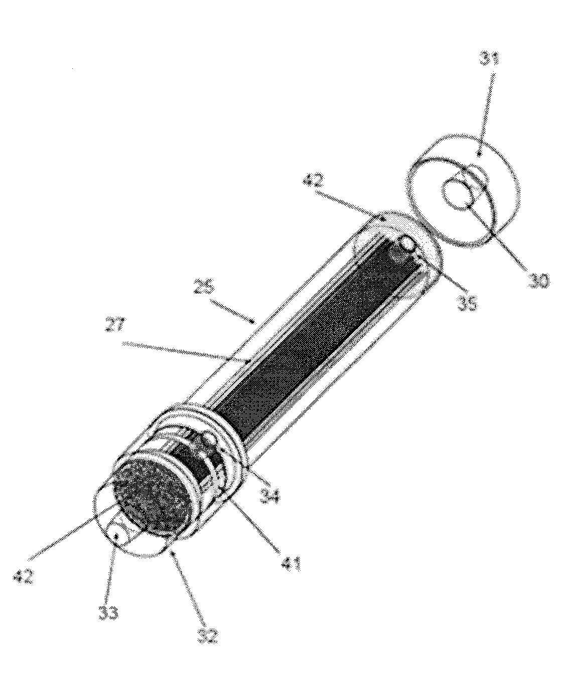 Cartridges and systems for outside-in flow in membrane-based therapies