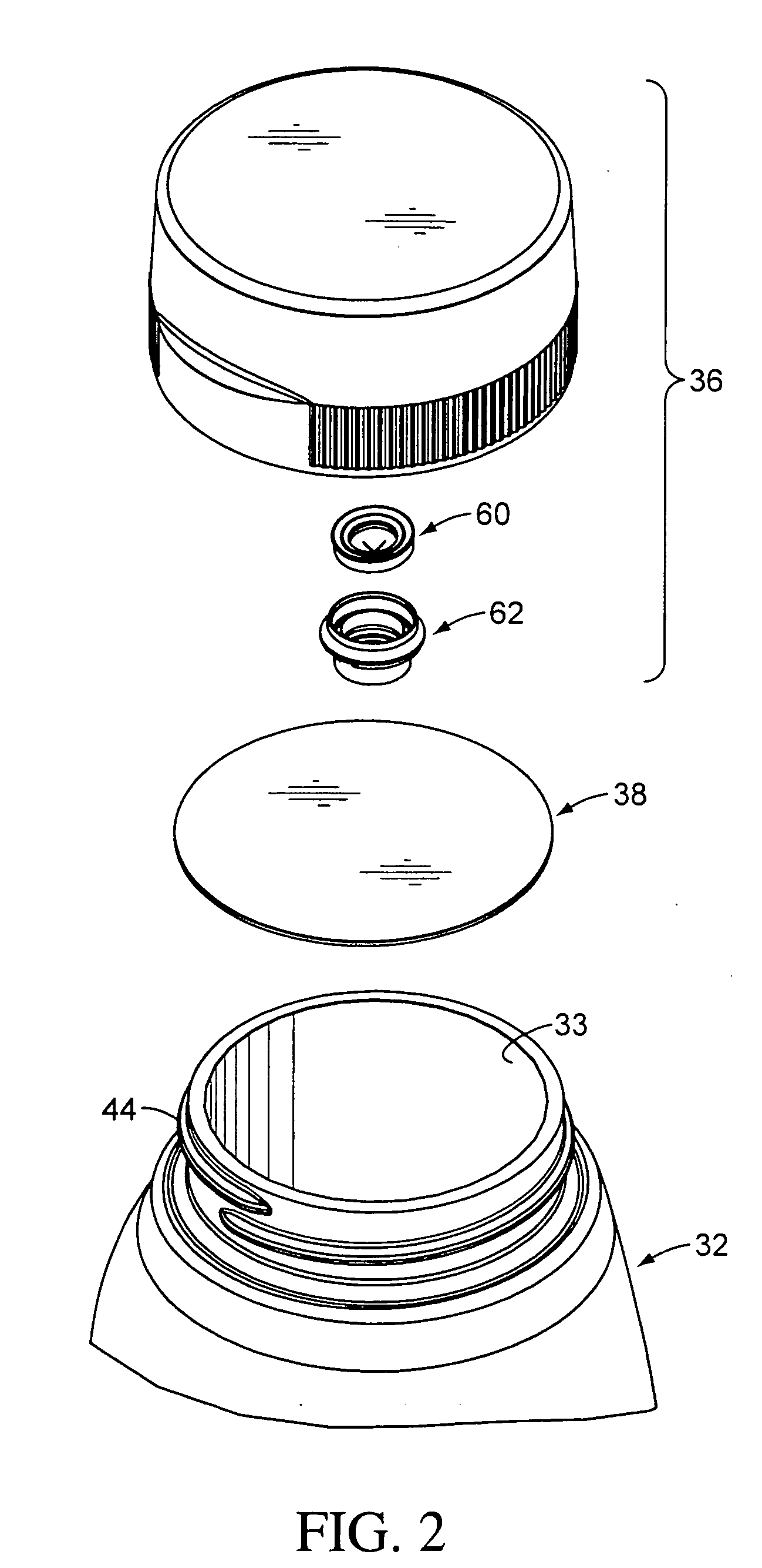 Packaging process employing a closure orifice seal vent