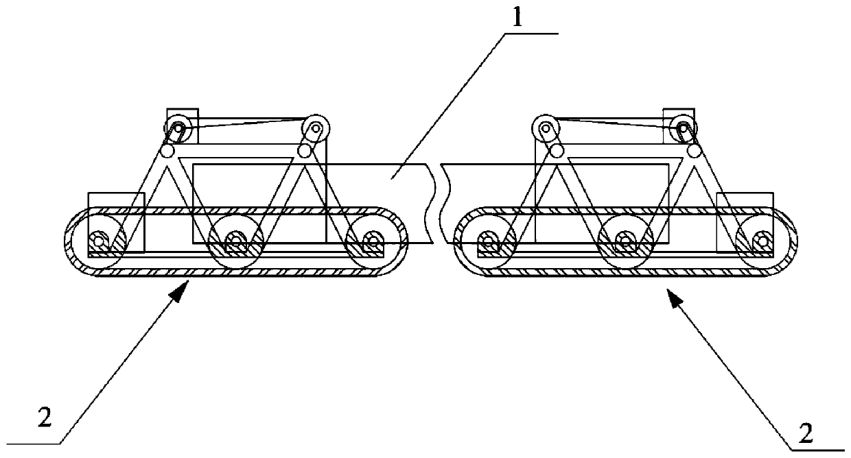 Split type electric pole transfer device