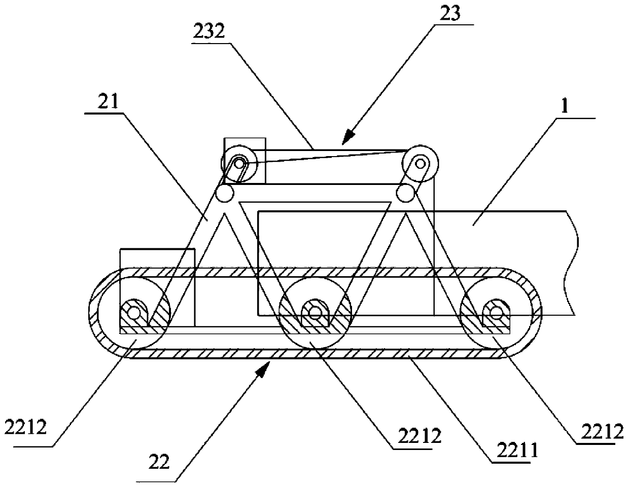 Split type electric pole transfer device