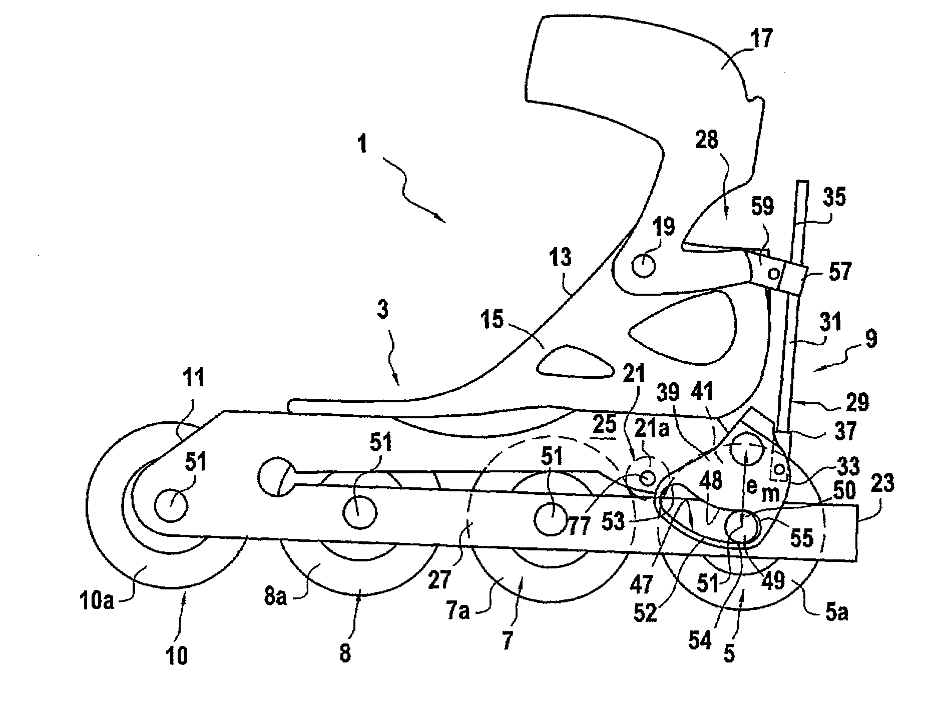 Roller skate braking system