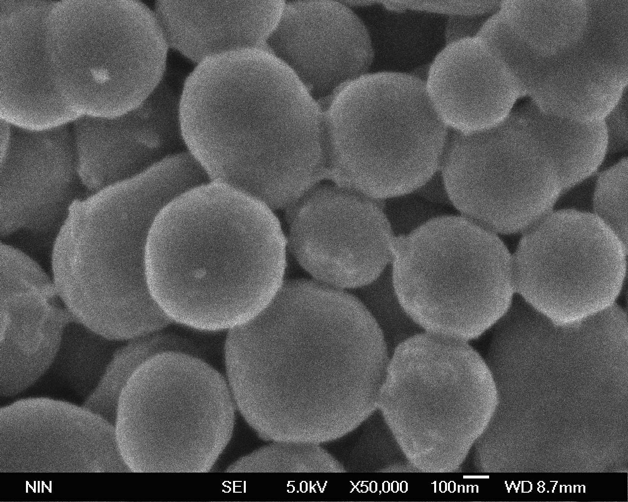 Method for preparing visible light responding spherical titanium dioxide composite photocatalyst with nickel oxide supported on surface