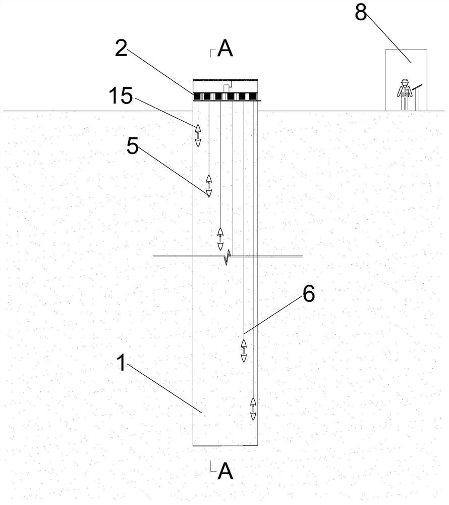 Automatic monitoring method for layered settlement of vacuum preloading foundation