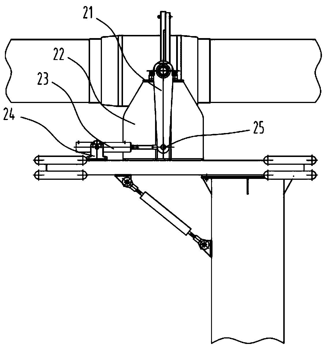 Extra-high-voltage direct current wall bushing high-voltage test supporting platform and using method