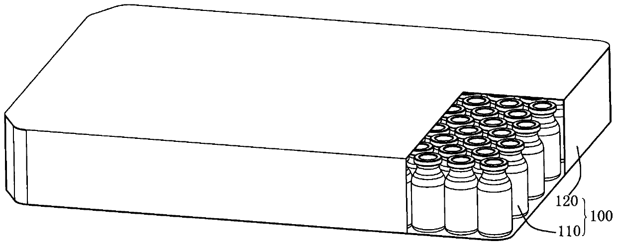 Device for removing outer packaging of containers and method for removing the same