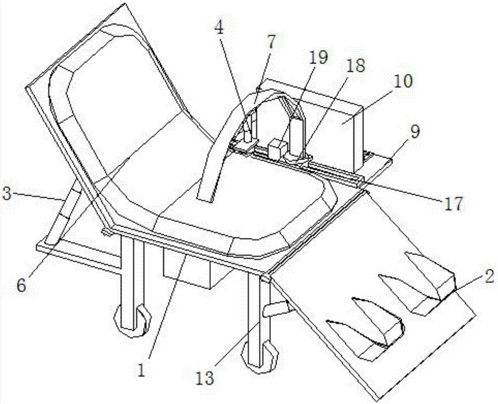 Clinical antenatal diagnosing and examining device for obstetric and gynecologic department