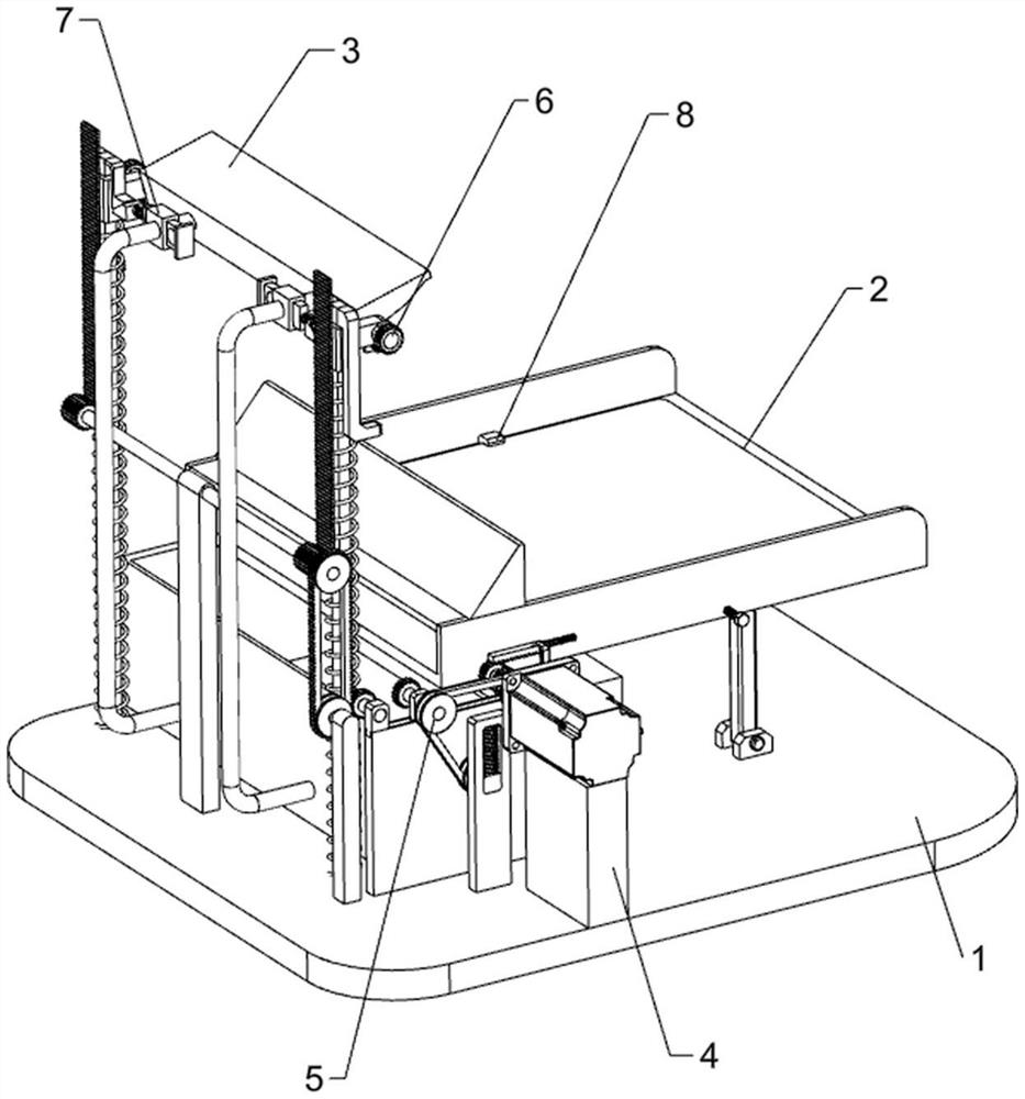 A blackboard surface sandblasting device with waste recycling function