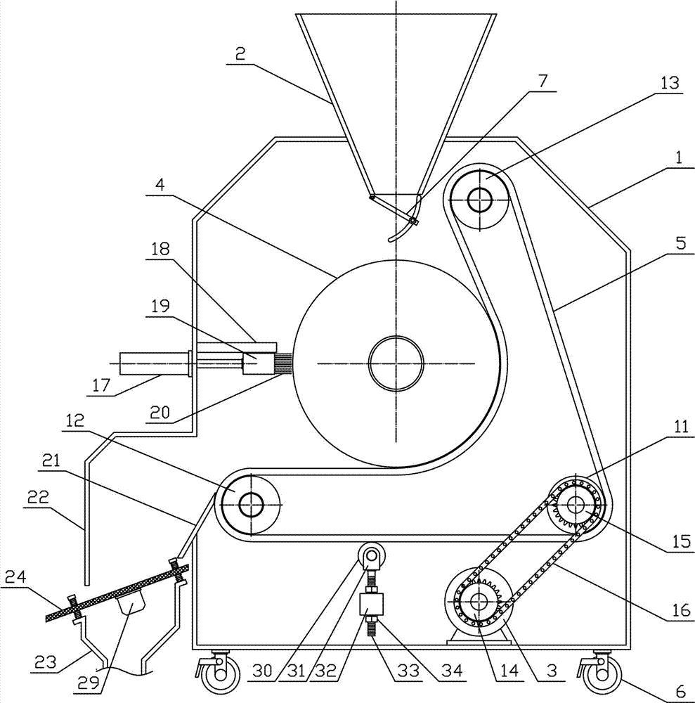 Beanpod shelling device