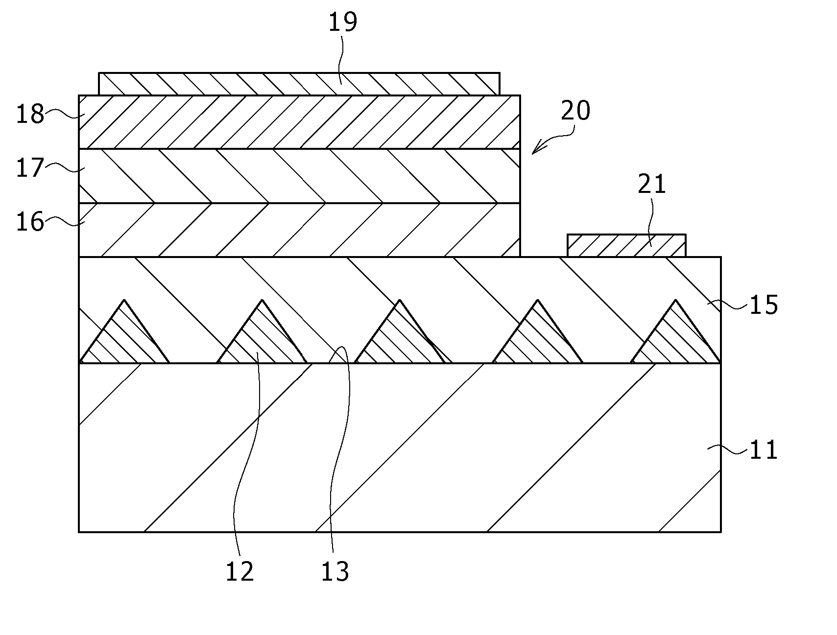 Light-emitting diode and method for manufacturing same, integrated light-emitting diode and method for manufacturing same, method for growing a nitride-based iii-v group compound semiconductor, substrate for growing a nitride-based iii-v group compound semiconductor, light source cell unit, light-emitting diode backlight, light-emitting diode illuminating device, light-emitting diode display and electronic instrument, electronic device and method for manufacturing same