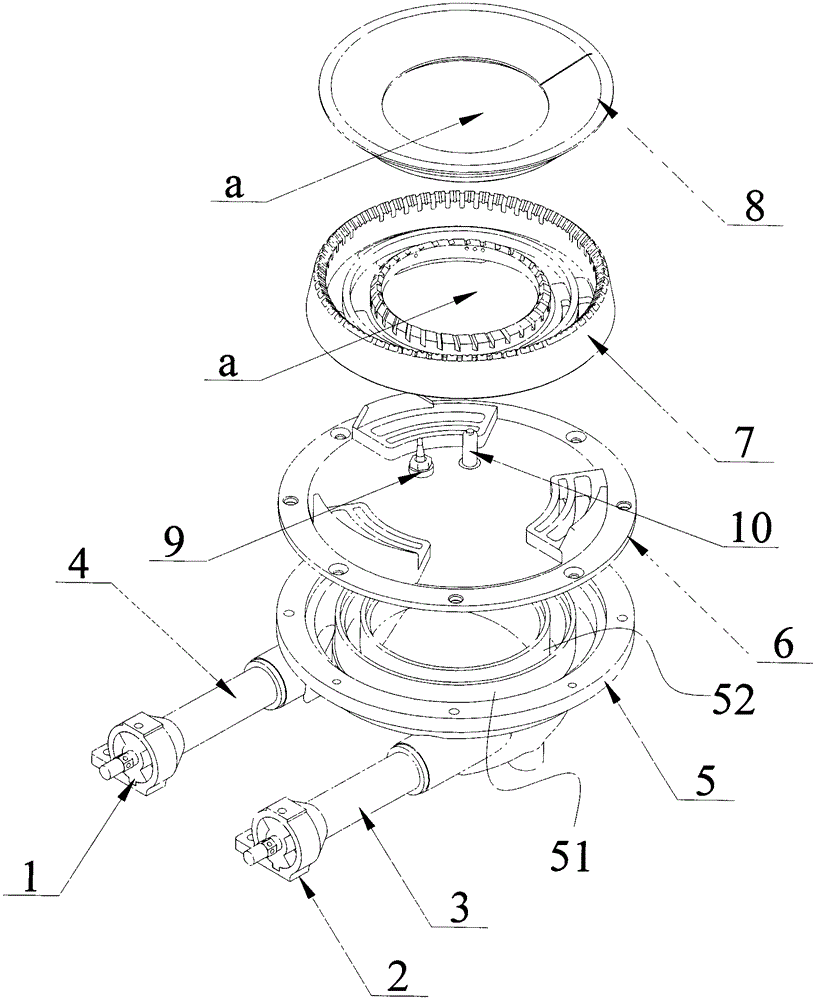 Two-ring fire burner and energy efficiency promotion method thereof