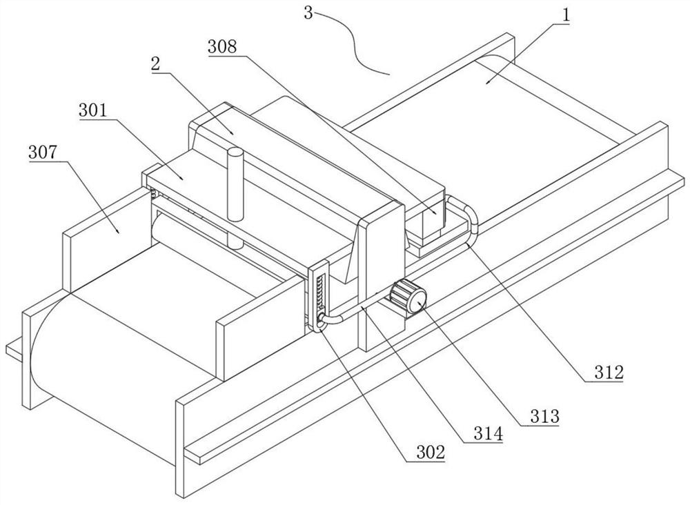 Belt type sintering machine protection device capable of continuously working