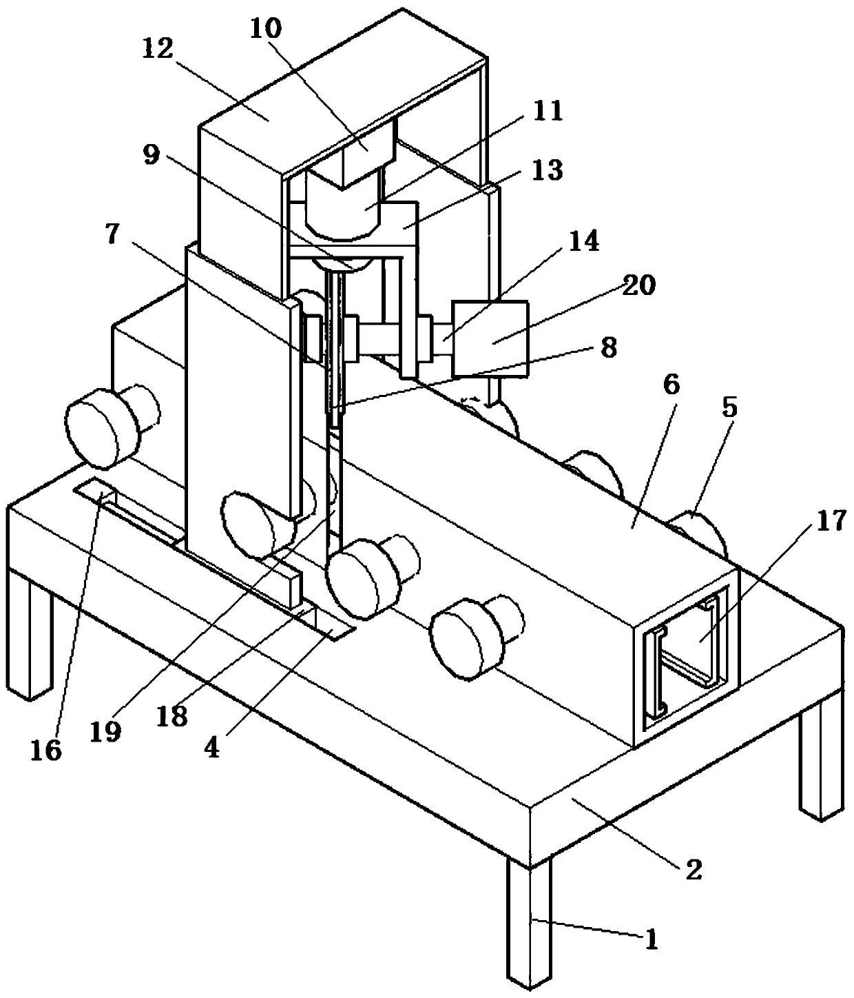 Cutting device used for environment-friendly type PVC wire duct