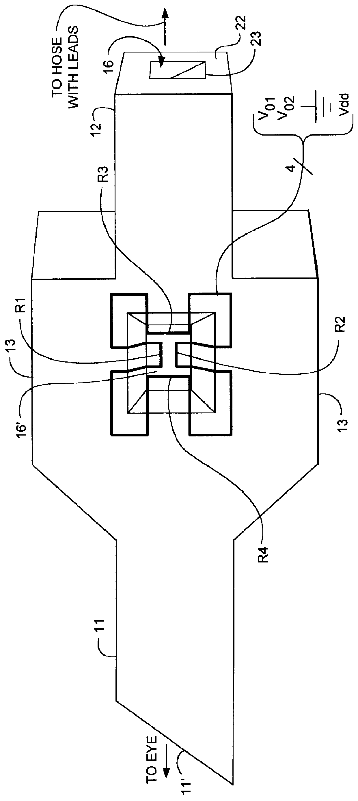 Monolithic silicon intra-ocular pressure sensor and method therefor