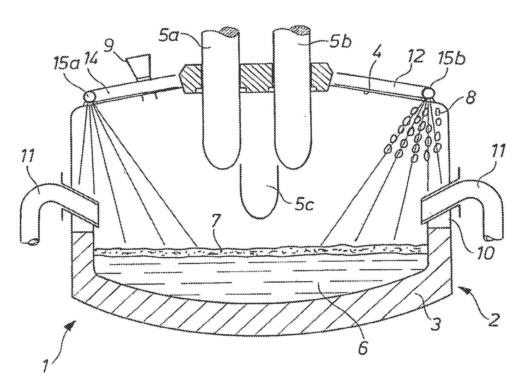 Method for producing foamed slag on high-chromium melts in an electric furnace