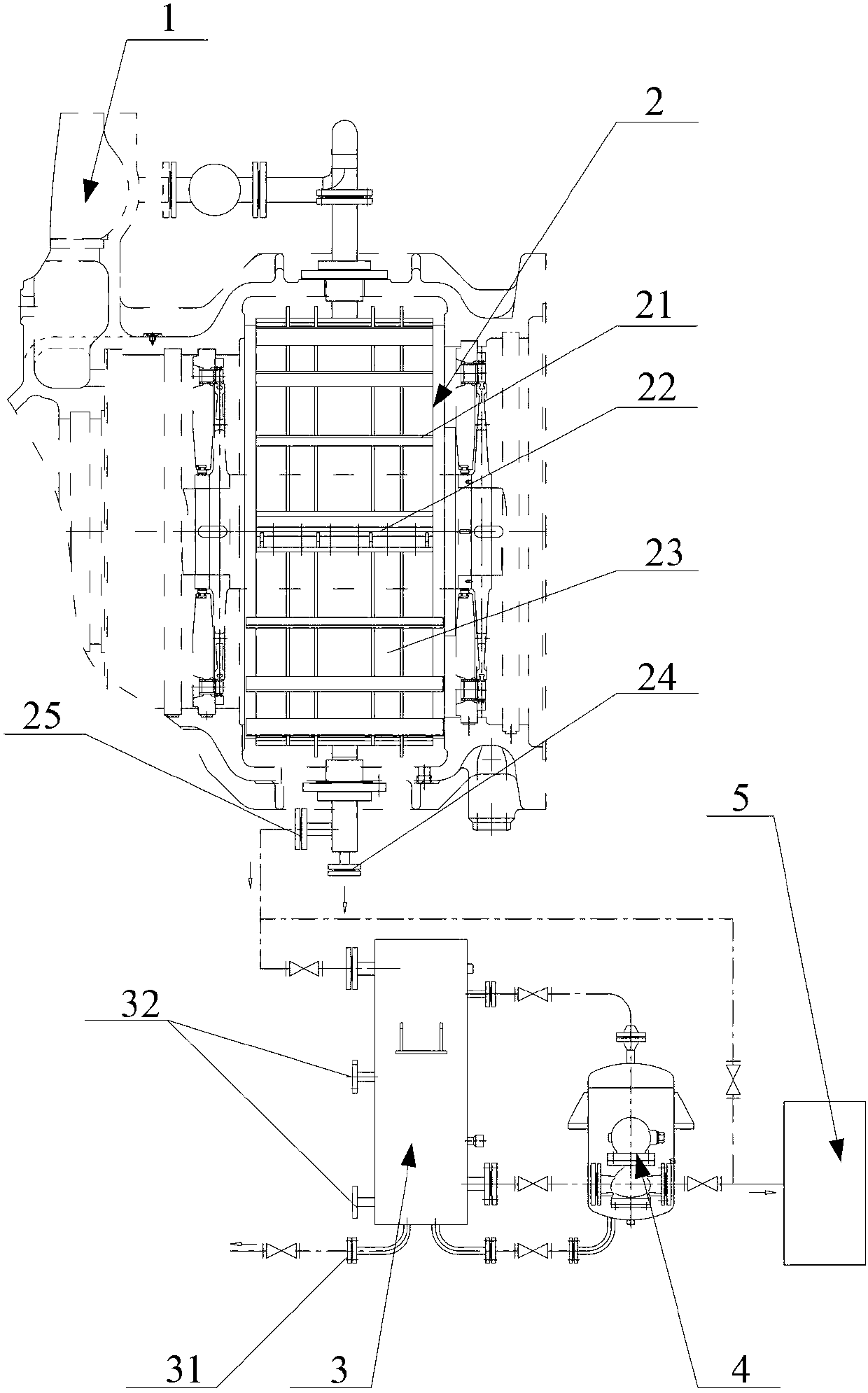 Steam turbine and dehumidifying device in steam cylinder of steam turbine