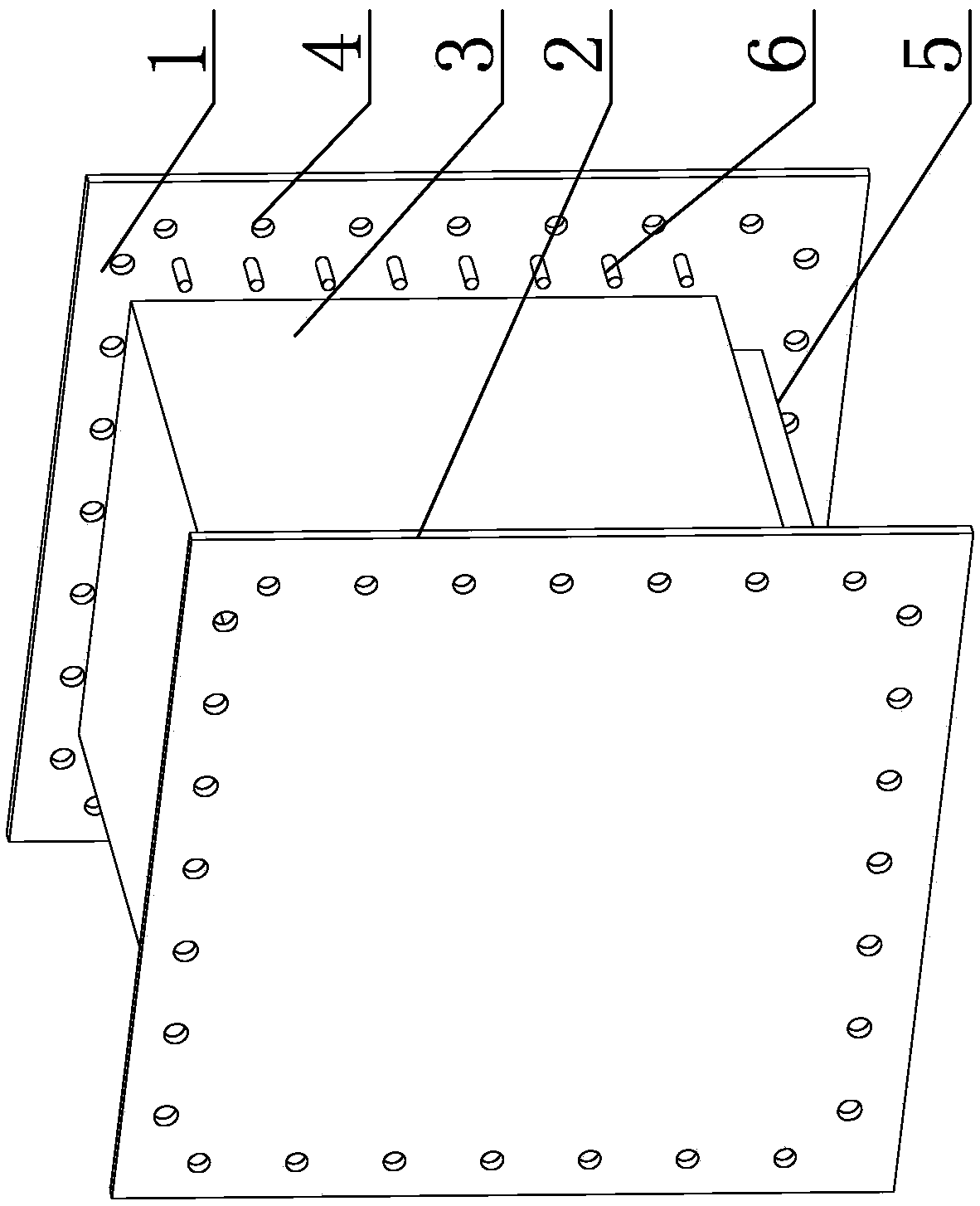 Bolt connection structure for manufacturing tank body and manufacturing method thereof