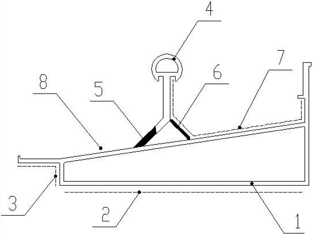 Transferring cross beam of lower openings of unitized curtain walls