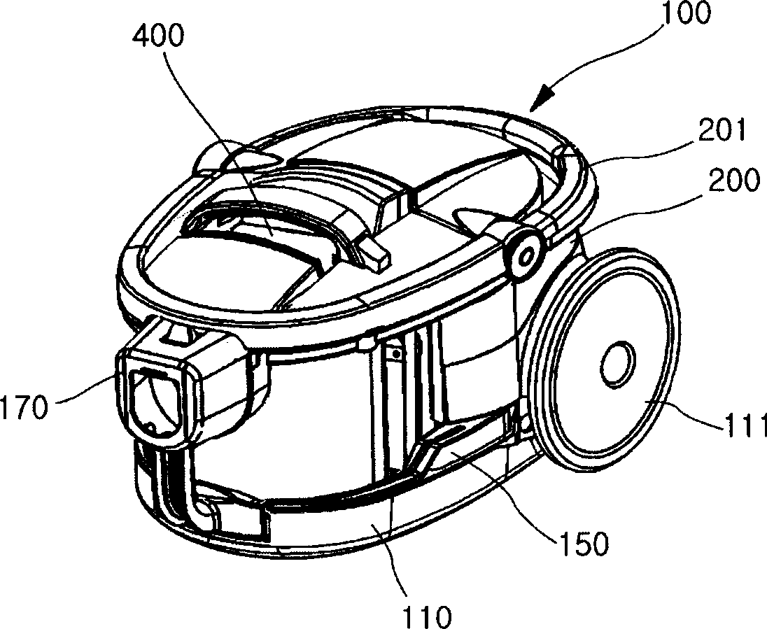 Channel structure of vacuum cleaner