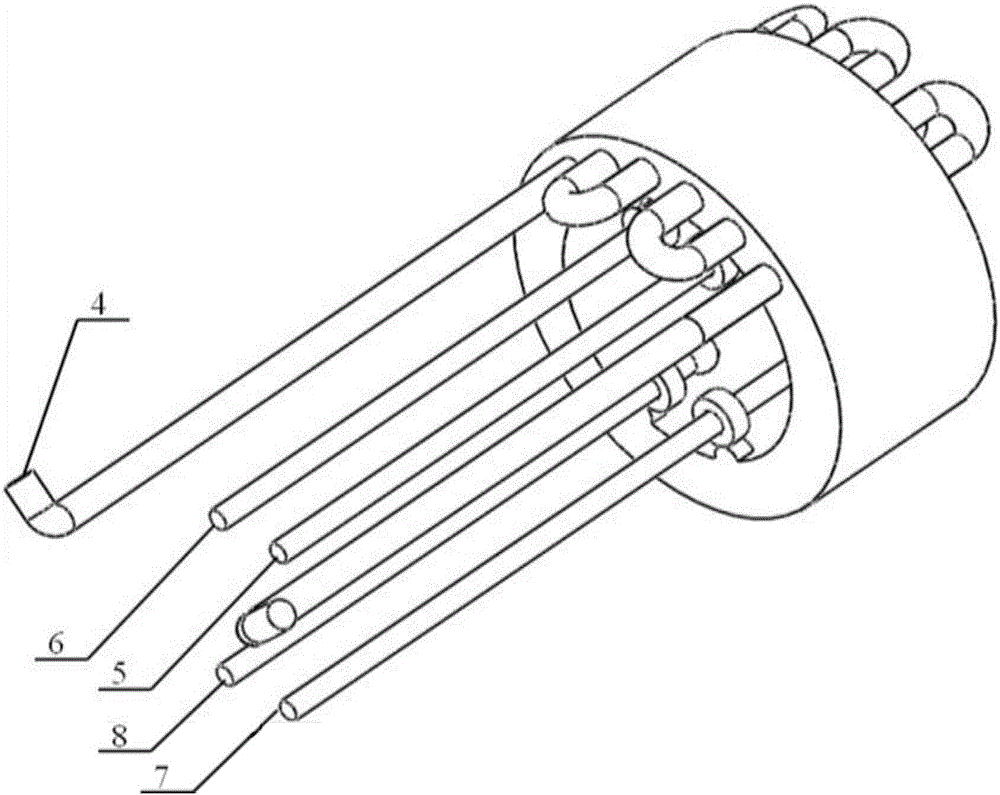 Necking apparatus and method for growing seed crystal by horizontal gradient condensing of monocrystal