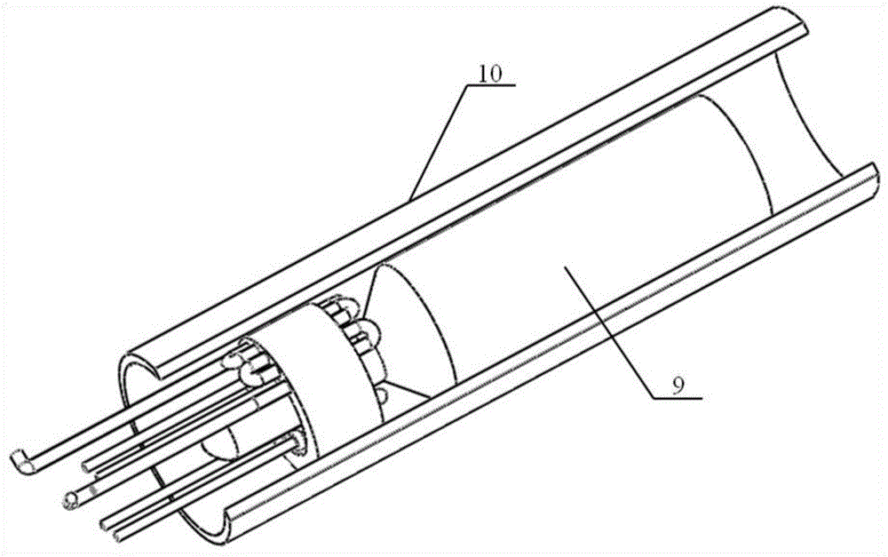 Necking apparatus and method for growing seed crystal by horizontal gradient condensing of monocrystal