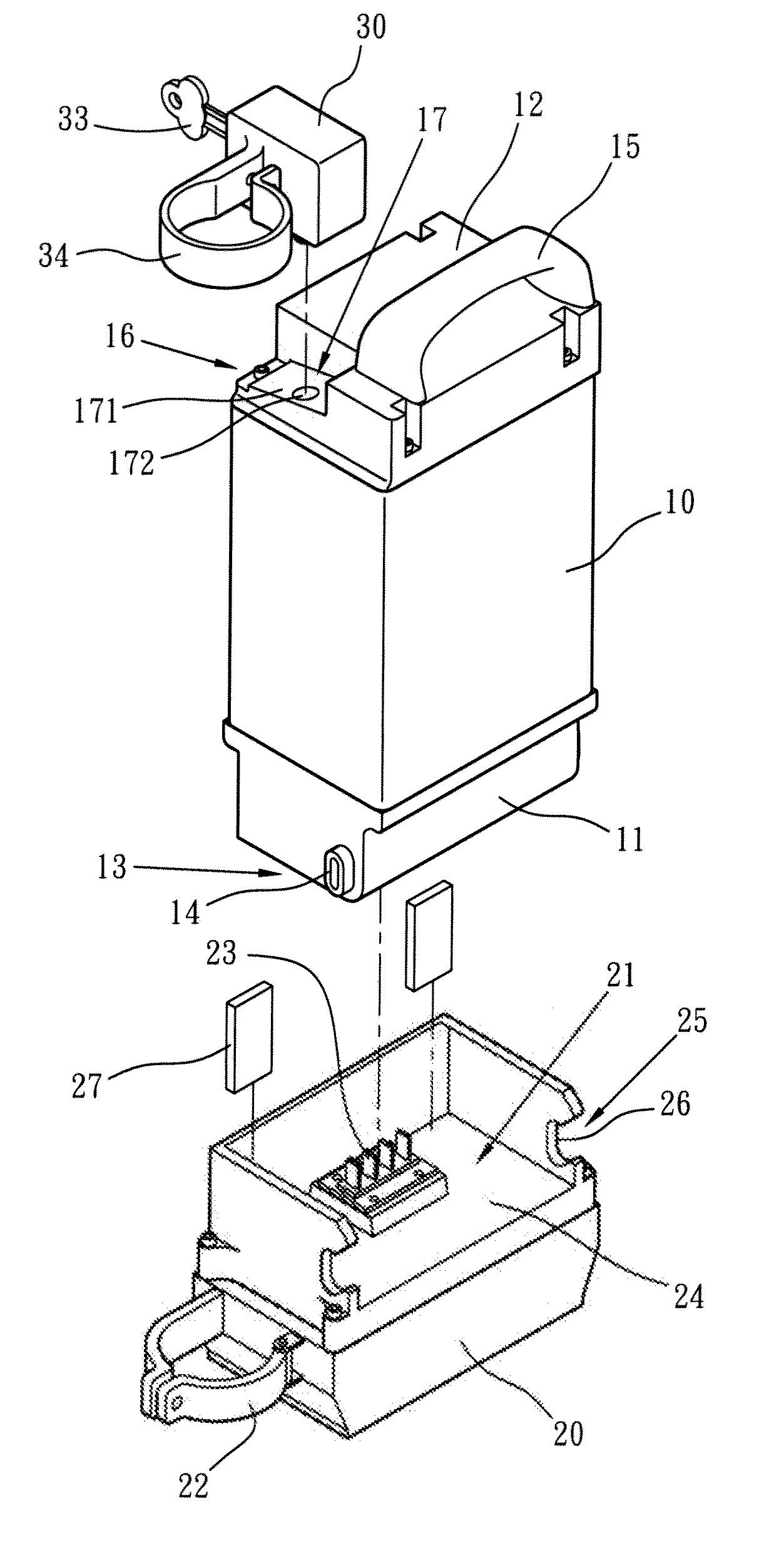 Positioning device for battery box