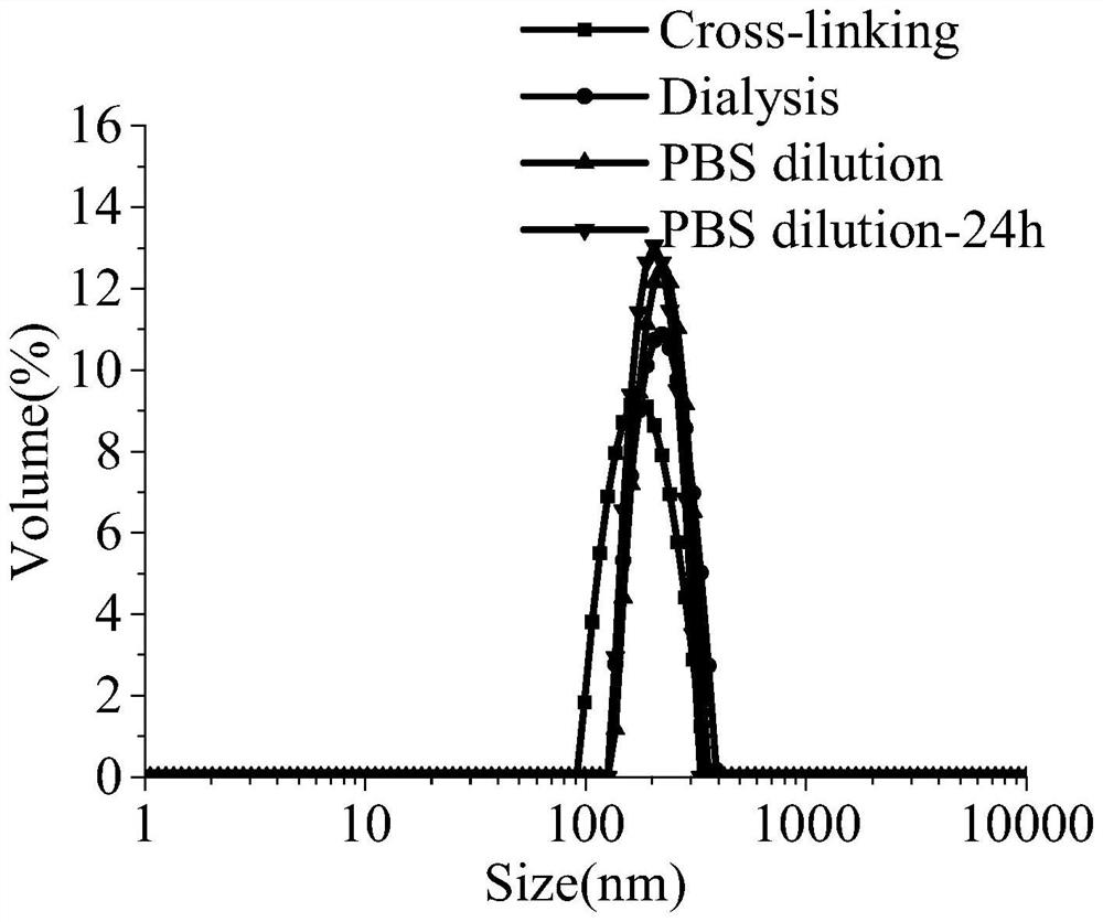 Preparation method and application of nanogel with hunger combined gas therapy anti-tumor function