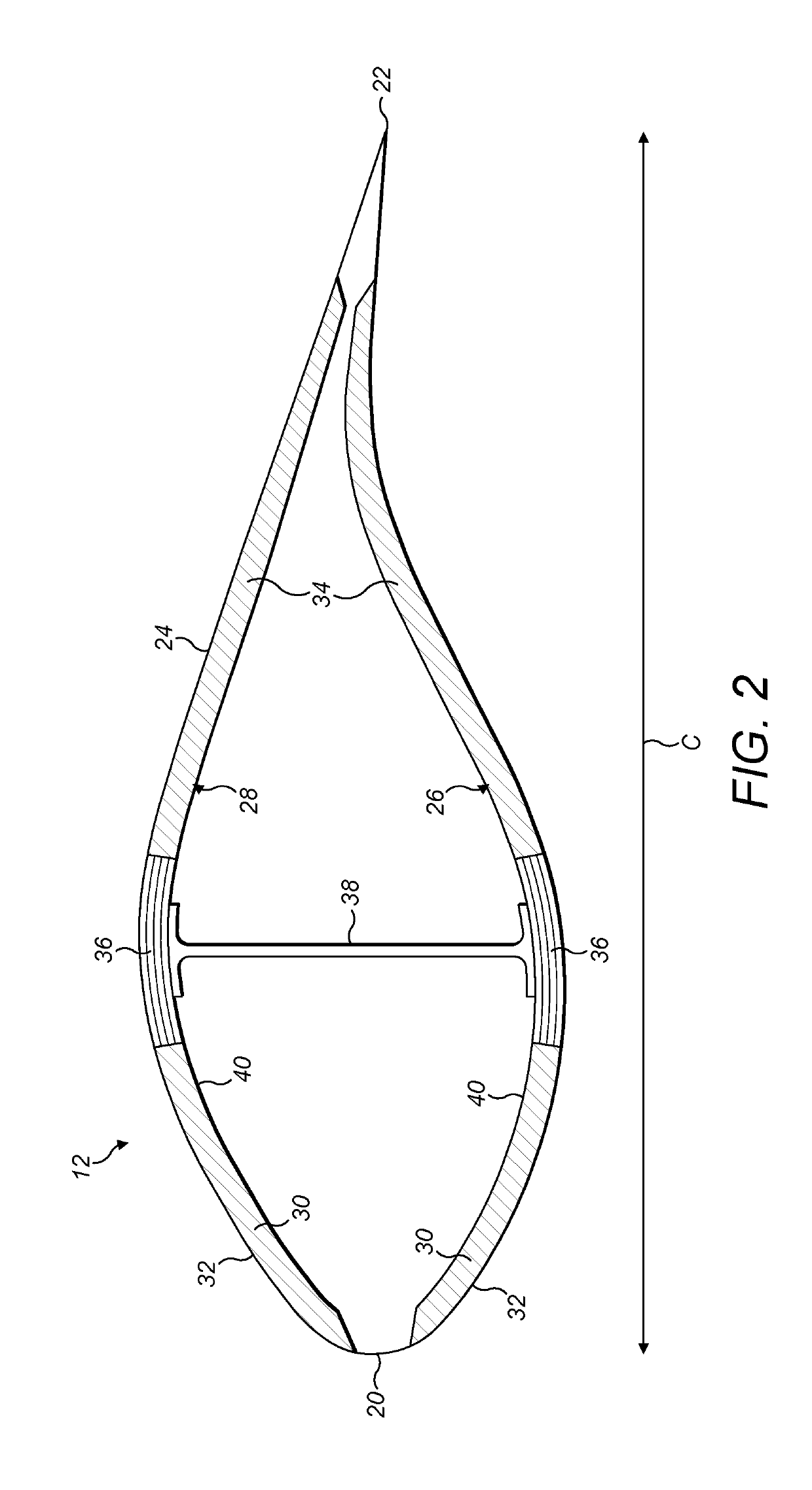 Reinforcing structure for a wind turbine blade