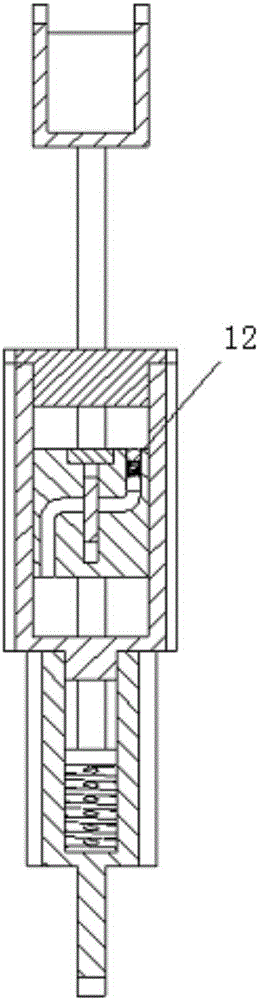 Straight pushing plate type flow regulation damping cylinder for smart knee-joint