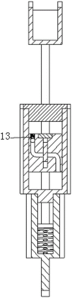 Straight pushing plate type flow regulation damping cylinder for smart knee-joint