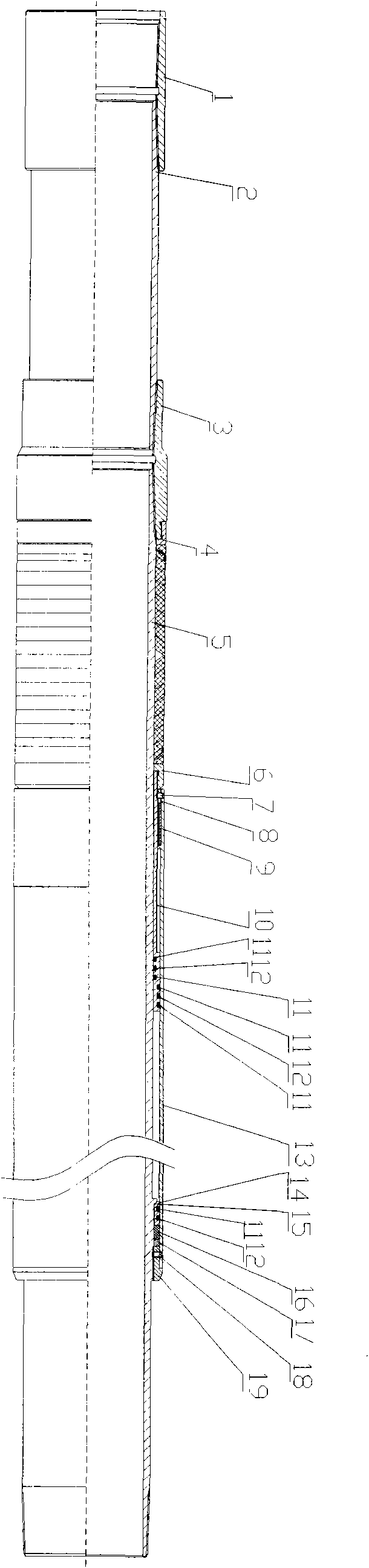 External packer of high temperature pipe