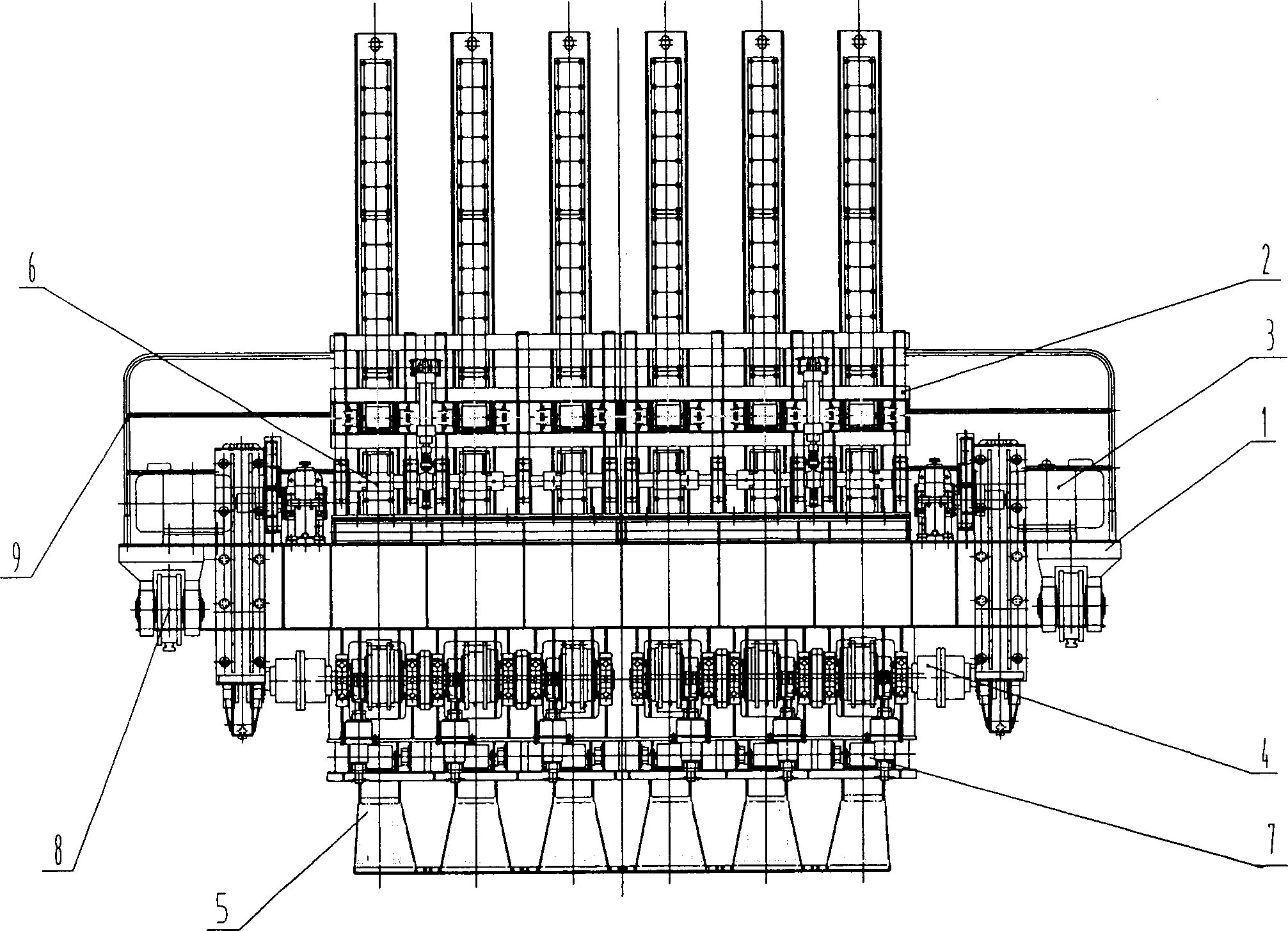 Internal gear type tamping tool for horizontal coke oven