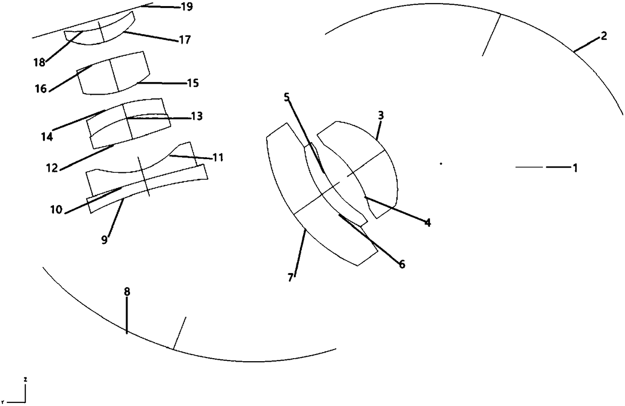 Off-axis dual-reflection head-wearing glasses display optical system