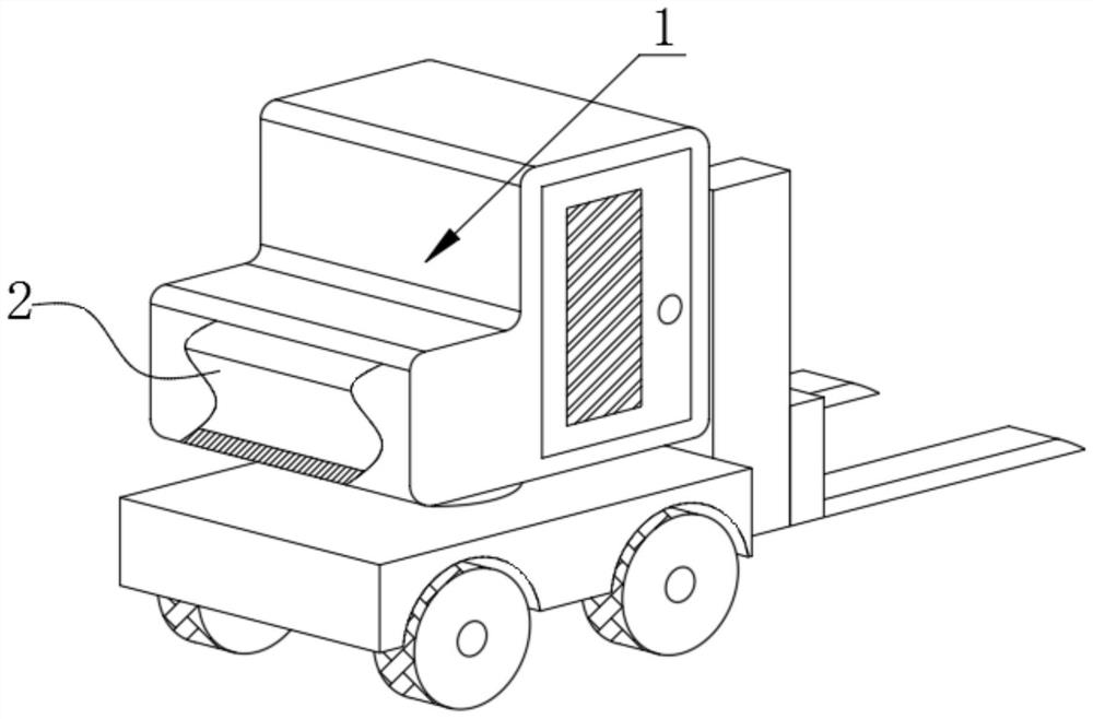 Anti-tipping type electric forklift convenient to operate