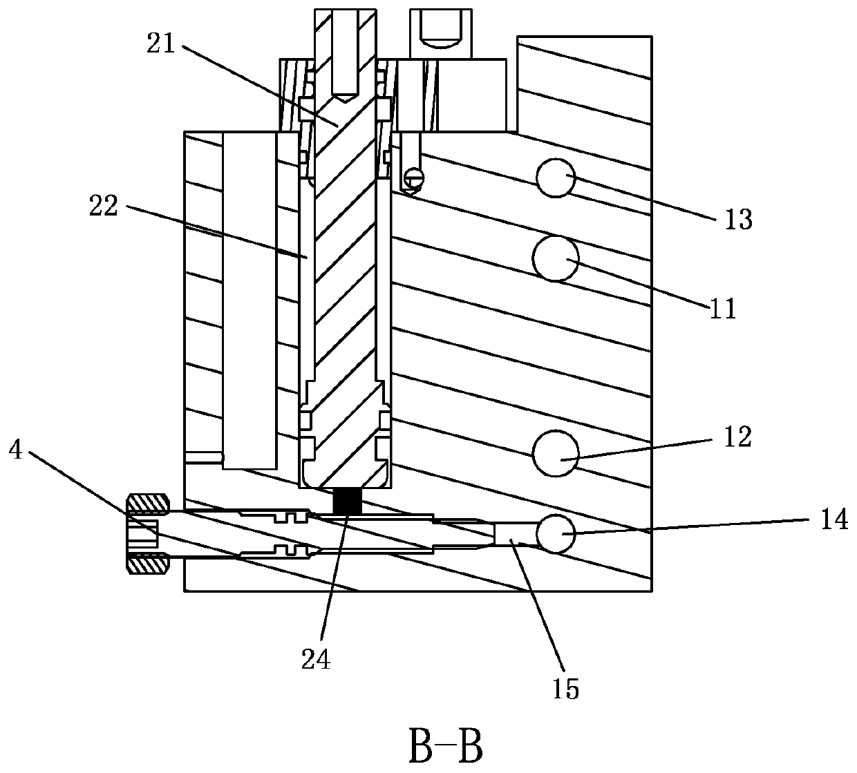 Compact wall type hydraulic cylinder mechanism for shoemaking sole pressing machine