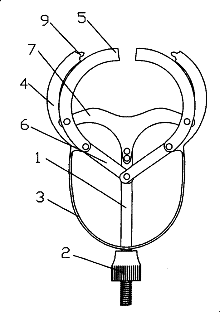 Mandibular gingival flap stretching fixation clamp