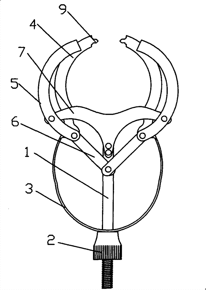 Mandibular gingival flap stretching fixation clamp