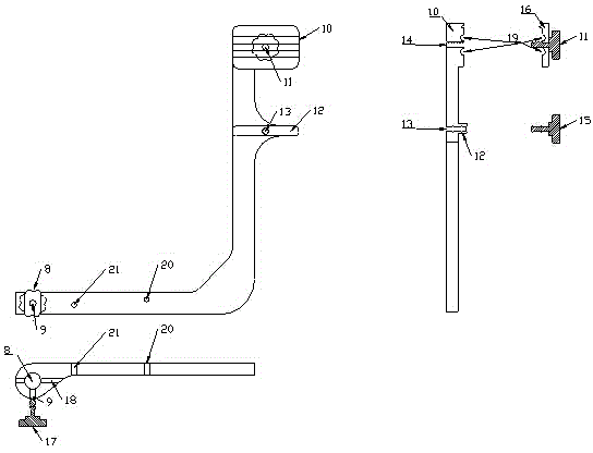 Bone tunnel cross pin positioning tool used in department of orthopaedics and application thereof