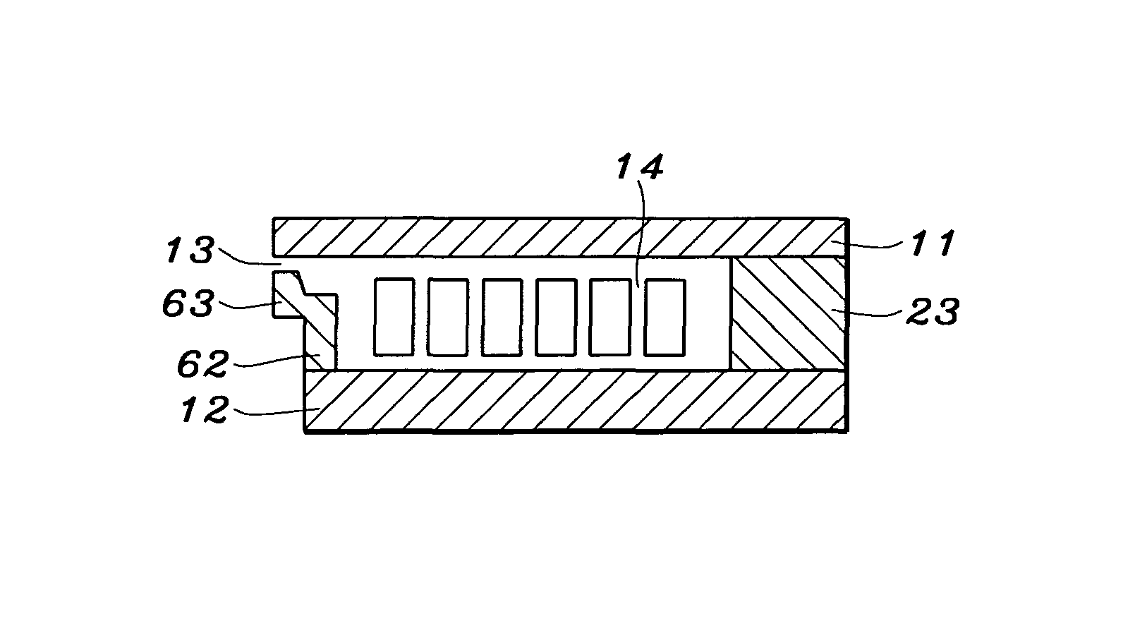 Write head having recessed magnetic material in gap region