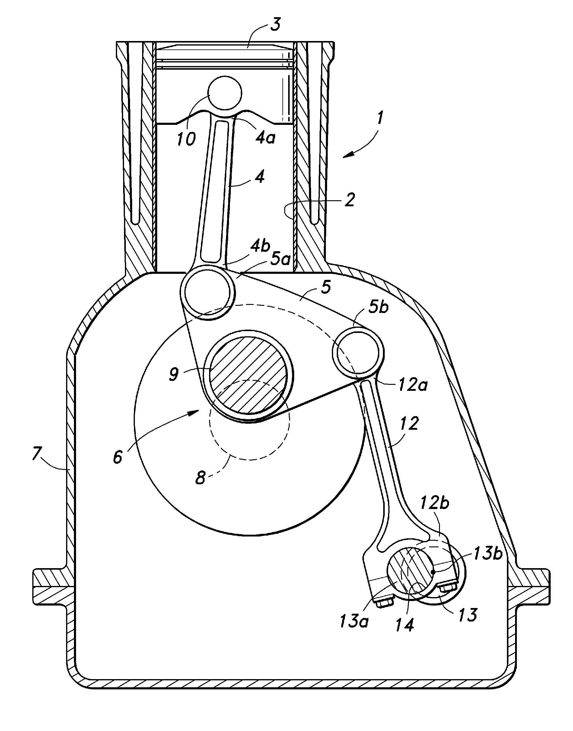 Variable stroke engine