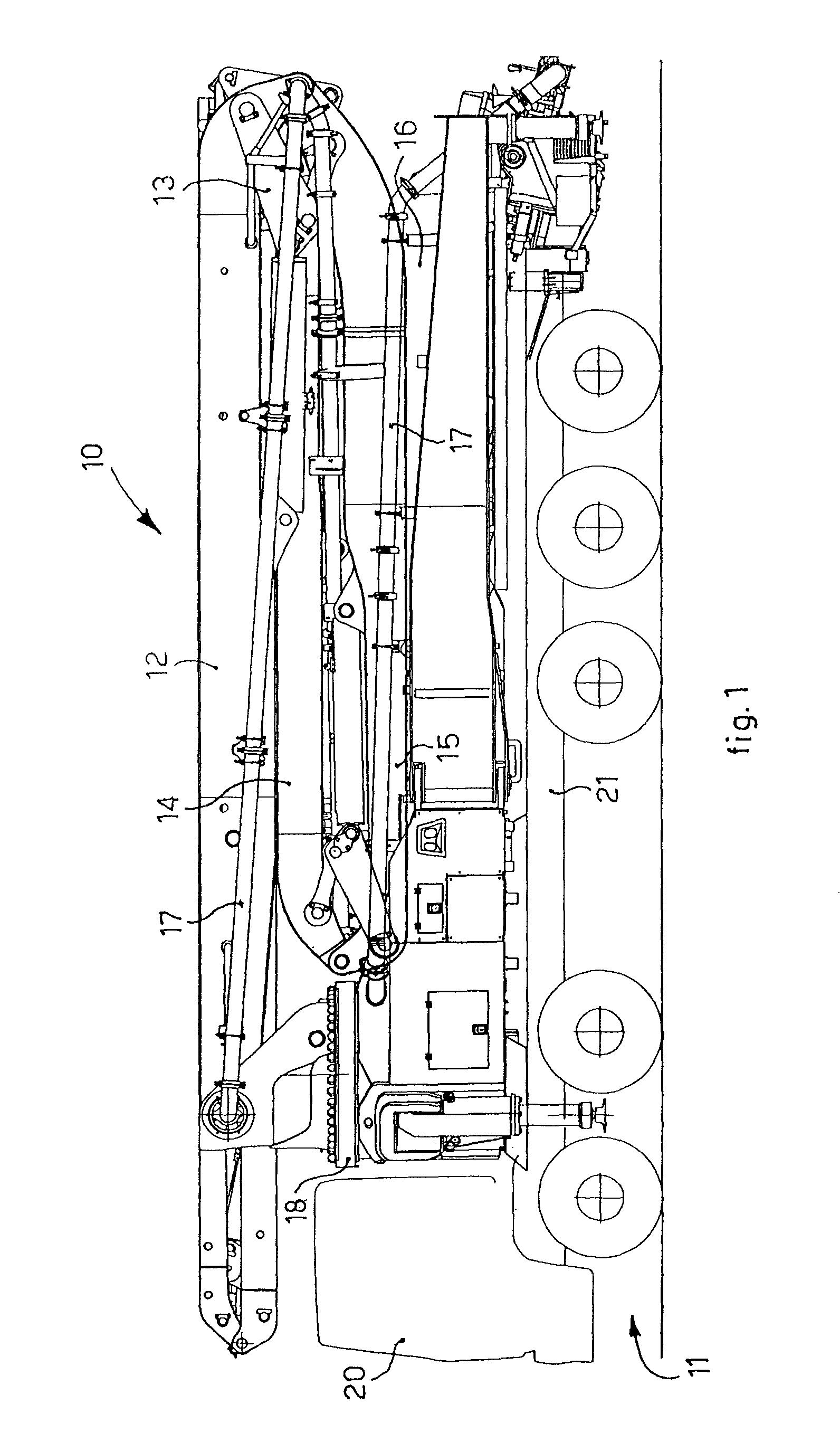 Arm made of composite material and relative production method