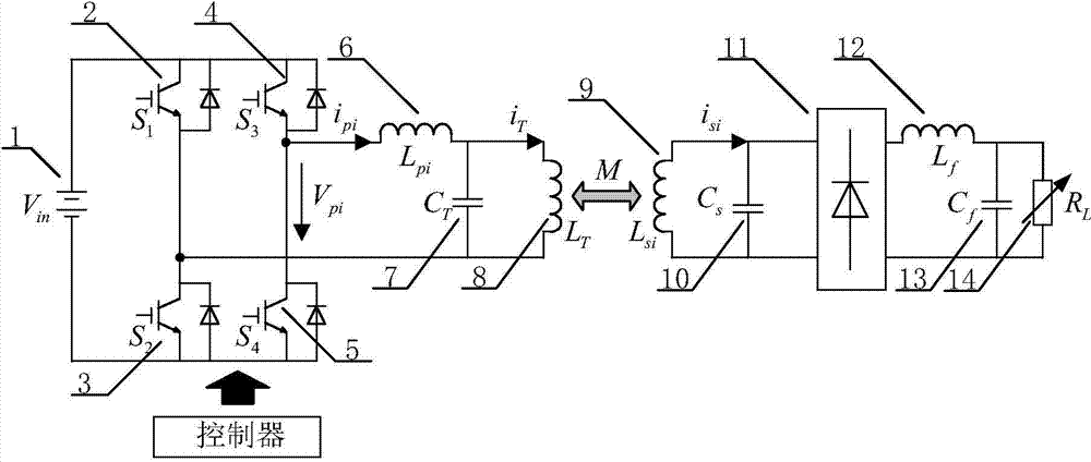 Induction electric power transmission control device and method