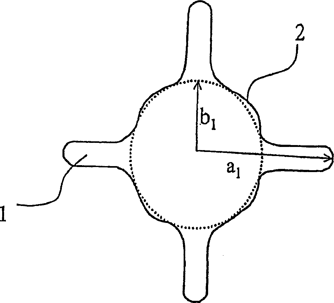 Polyester fibers having deformed section