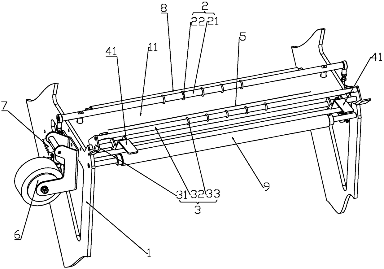 Packaging film receiving device