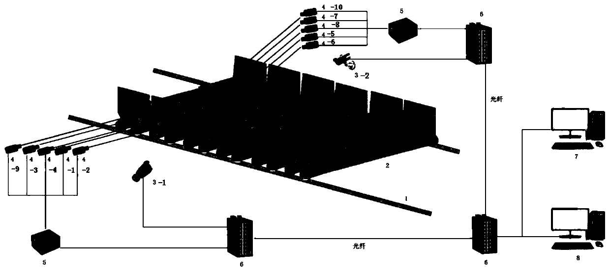 Sintering pallet running monitoring method and system based on laser ranging and image processing