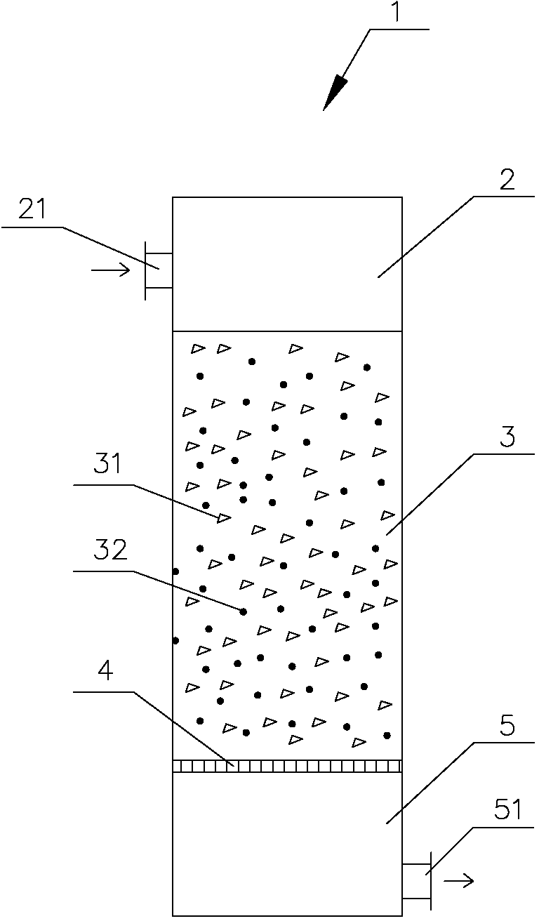 Process and device for performing continuous filtration and adsorption treatment on sewage by using graphene