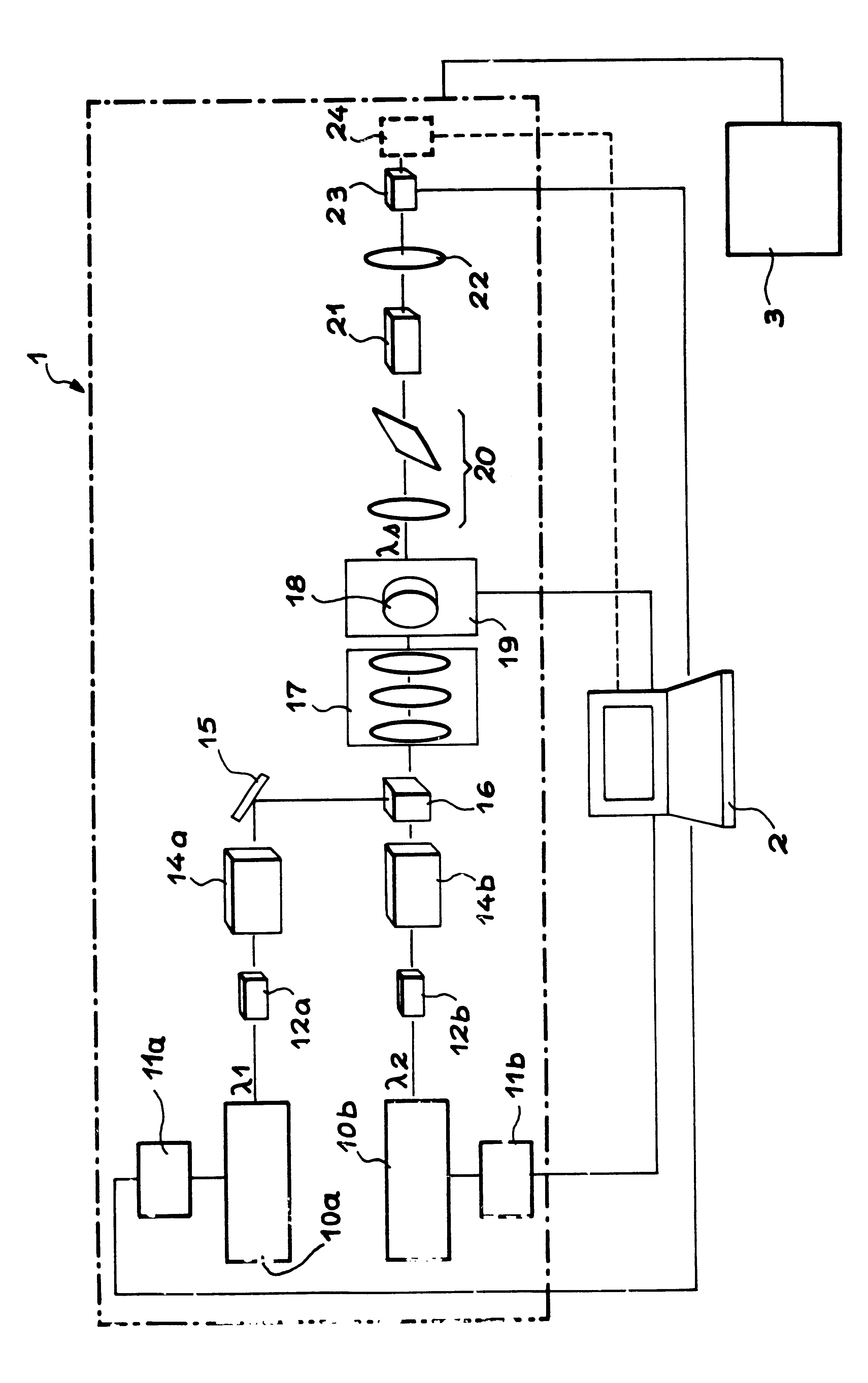 System for detection and measurement of one or several gases in a gas mix