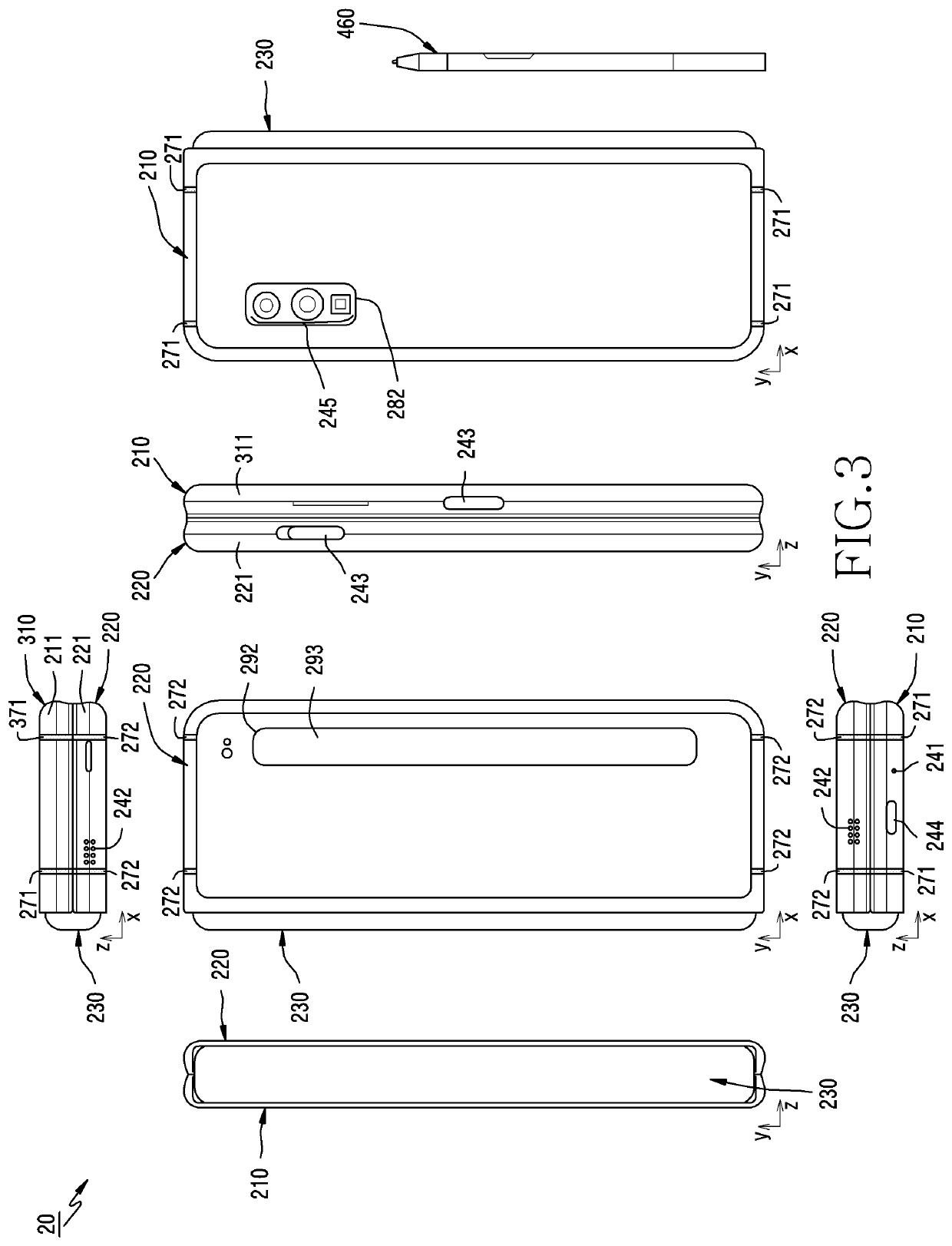 Electronic device including magnet and magnetic shield