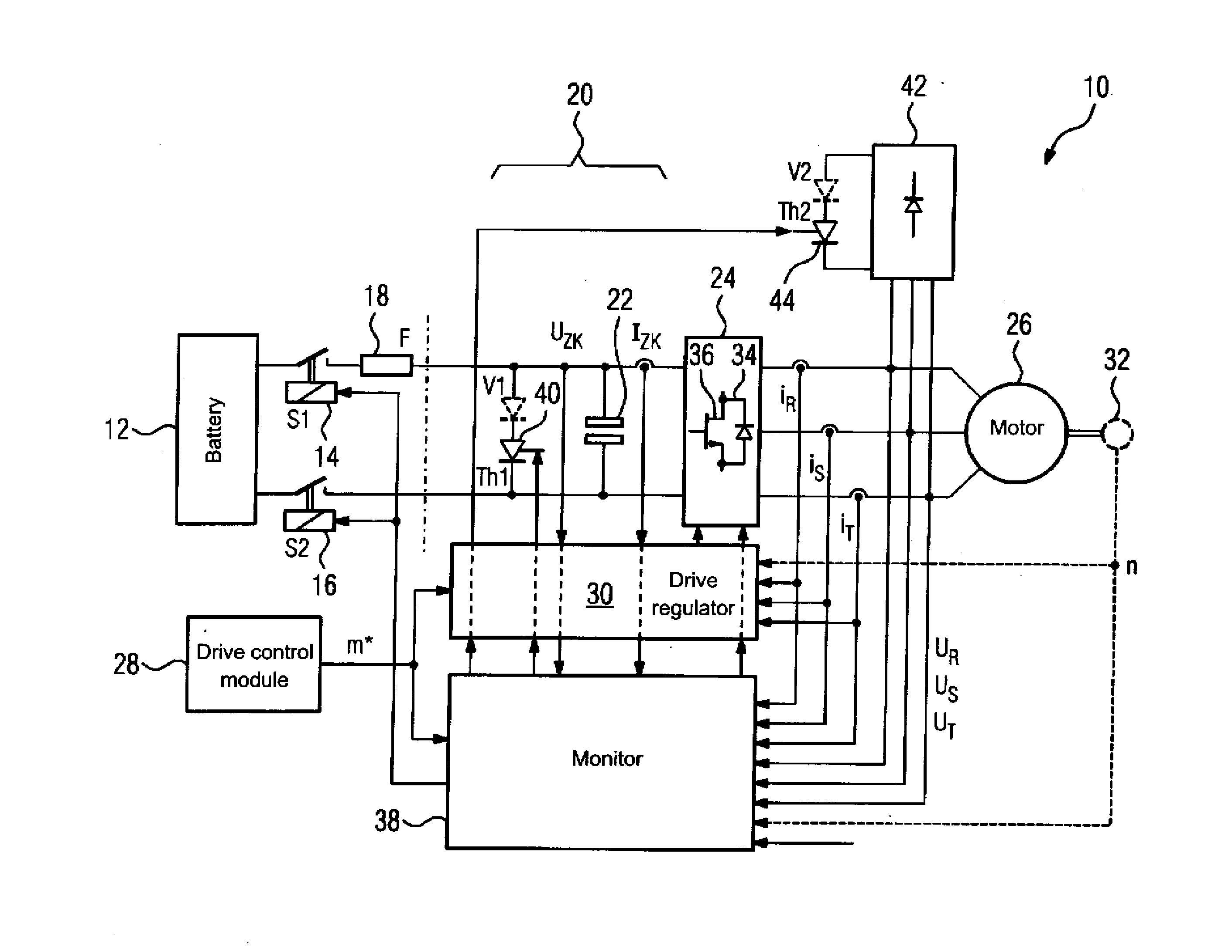 Drive system and method for operating such a drive system