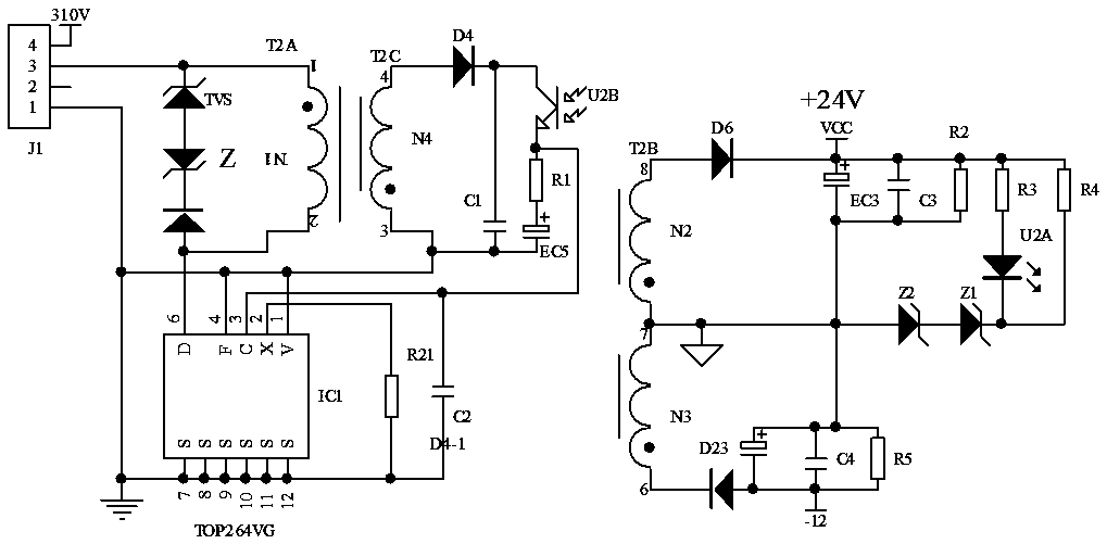 Double-MCU digital PI and PWM control multifunctional welding machine and circuit structure thereof